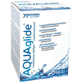 AQUAglide Waterbasis Glijmiddel - 50 Zakjes - Joydivision | PleasureToys.nl