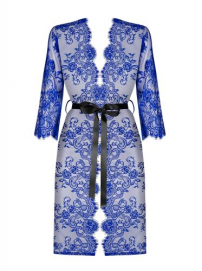 Cobaltess Kanten Kimono - Blauw-Obsessive - PleasureToys.nl