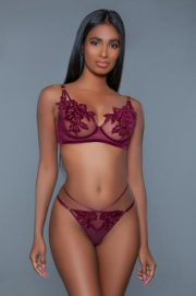 Evangeline BH Set - Bordeaux-Be-Wicked - PleasureToys.nl