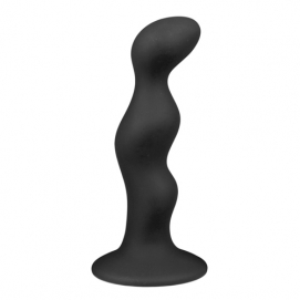 Geribbelde zwarte siliconen dildo - Easytoys Anal Collection | PleasureToys.nl