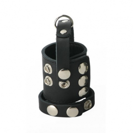 Leren Cockring En Ballstretcher-Strict-Leather - PleasureToys.nl