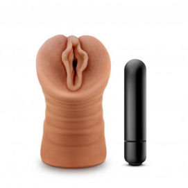 M for Men - Sofia Masturbator Met Bullet Vibrator - Vagina-M-For-Men - PleasureToys.nl