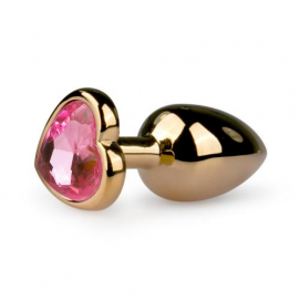 Metalen buttplug met roze hartje-Easytoys-Anal-Collection - PleasureToys.nl