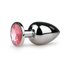 Metalen buttplug met roze steen-Easytoys-Anal-Collection - PleasureToys.nl