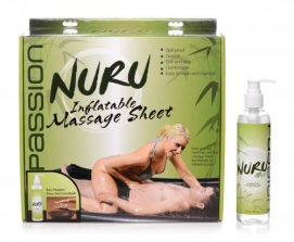 Nuru Opblaabaar Sexlaken Met Nuru Massage Gel-Passion-Lubricants - PleasureToys.nl