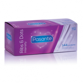 Pasante Ribs & Dots Intensity Condooms - 144 stuks-Pasante - PleasureToys.nl
