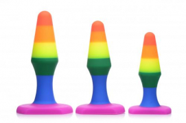 Rainbow - Siliconen 3-delige Anaal Plug Set-Frisky - PleasureToys.nl