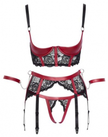 Shelf Jarretel Setje - Zwart-Cottelli-Bondage - PleasureToys.nl