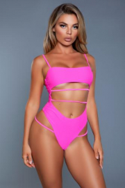 Venetia Badpak - Neon roze - Be Wicked Swimwear | PleasureToys.nl