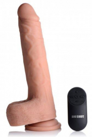 Vibrerende & Stotende Realistische XL Dildo Met Balzak - 17.8 cm-Big-Shot - PleasureToys.nl