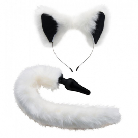 White Fox Buttplug & Haarband Set - Tailz | PleasureToys.nl